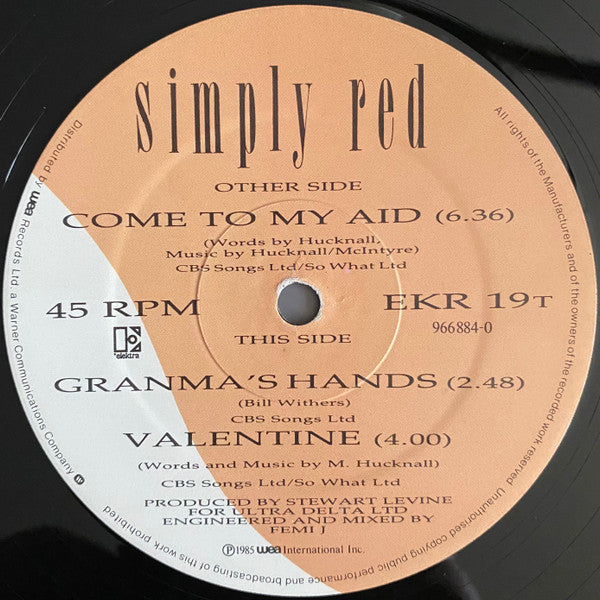 Simply Red : Come To My Aid (12")