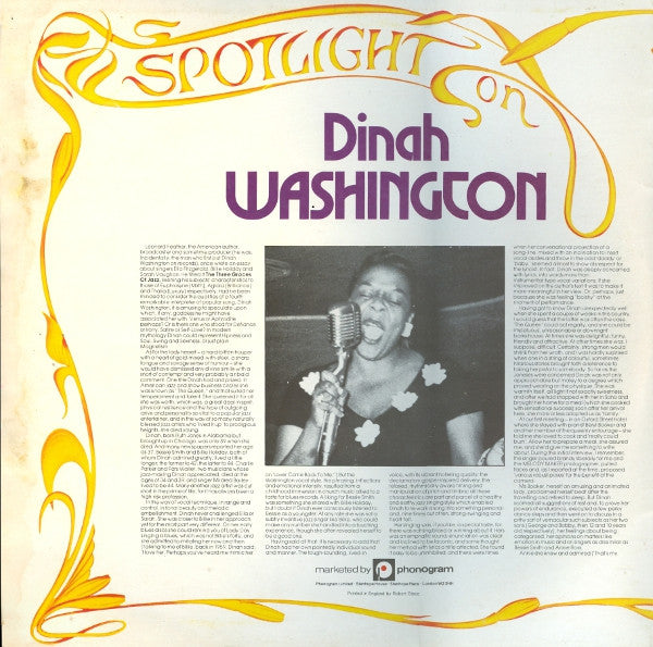 Dinah Washington : Spotlight On Dinah Washington (2xLP, Comp)
