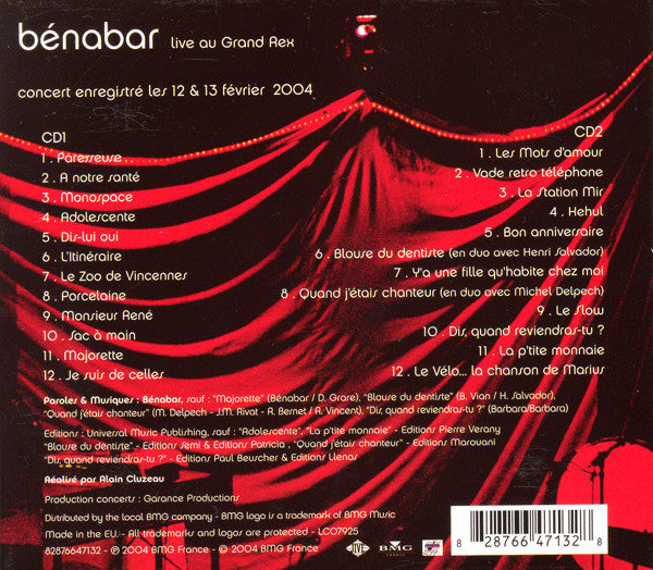 Bénabar : Live Au Grand Rex (2xCD)
