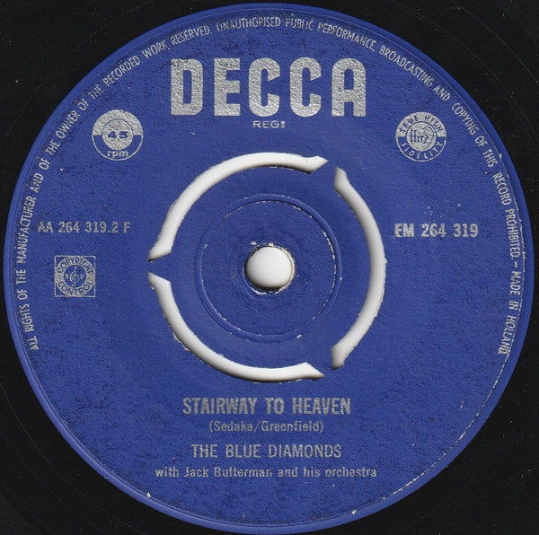 The Blue Diamonds With Orkest O.l.v. Jack Bulterman : Cathy's Clown (7", Single)