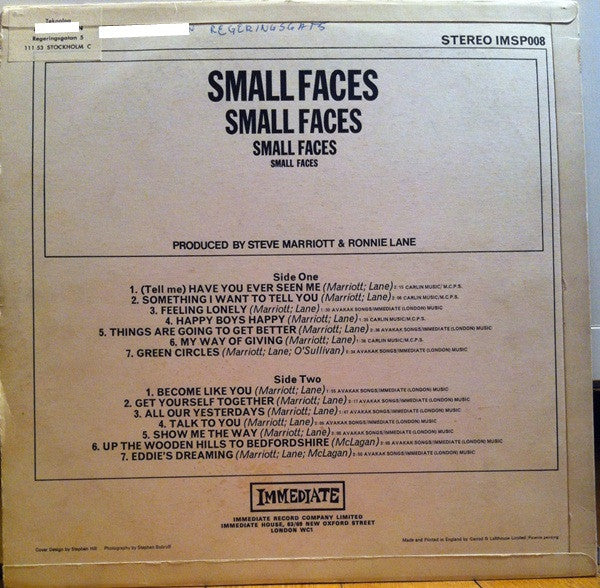 Small Faces : Small Faces (LP, Album)