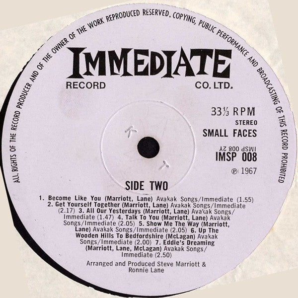 Small Faces : Small Faces (LP, Album)
