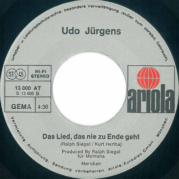 Udo Jürgens : Der Teufel Hat Den Schnaps Gemacht (7", Single, Son)