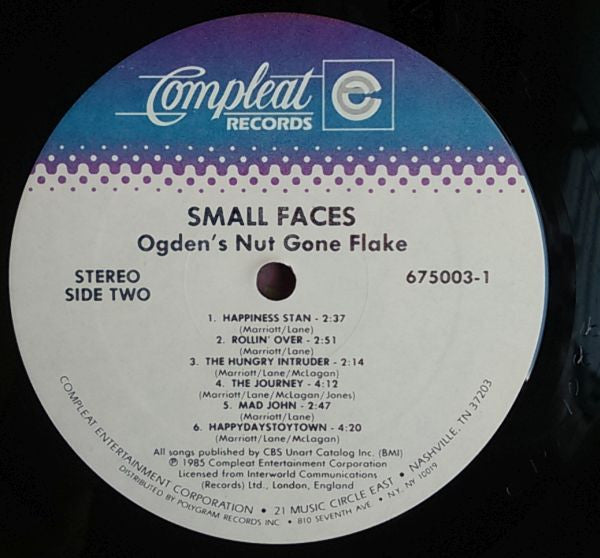 Small Faces : Ogdens' Nut Gone Flake (LP, Album, RE, All)