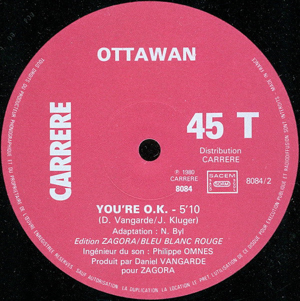 Ottawan : T'es O.K. / You're O.K. (12", Maxi)