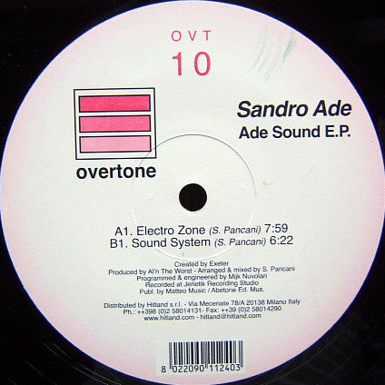 Sandro Ade : Ade Sound E.P. (12", EP)