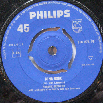 Anneke Grönloh : Nina Bobo / O,o,o, Papa Dja (7", Single)