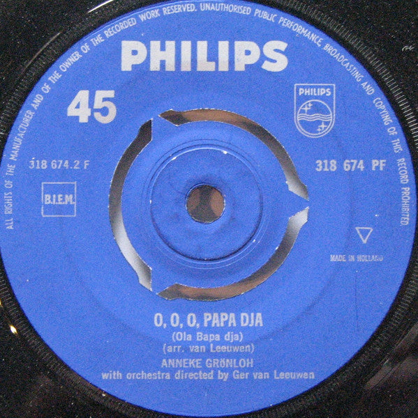 Anneke Grönloh : Nina Bobo / O,o,o, Papa Dja (7", Single)