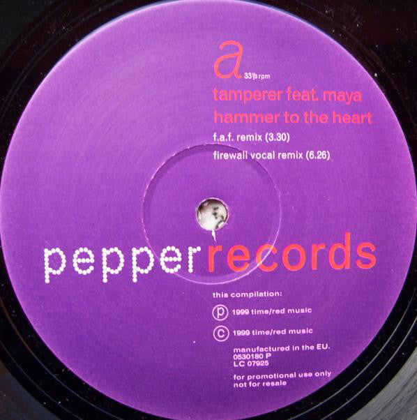 The Tamperer feat. Maya : Hammer To The Heart (12", Promo)