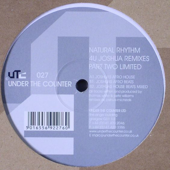 Natural Rhythm : 4U (Joshua Remixes Part Two Limited) (12")