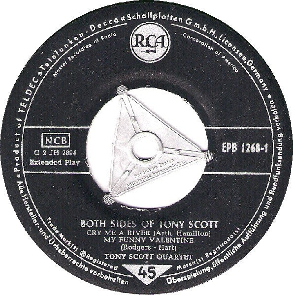 The Tony Scott Quartet : Both Sides Of Tony Scott (7", EP, Top)