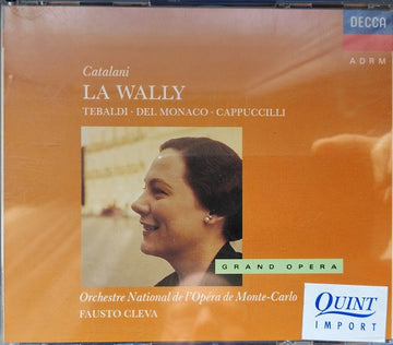 Alfredo Catalani - Renata Tebaldi · Mario del Monaco · Piero Cappuccilli · Orchestre National De L'Opéra De Monte-Carlo · Fausto Cleva : La Wally (2xCD, Album, RE, RM)