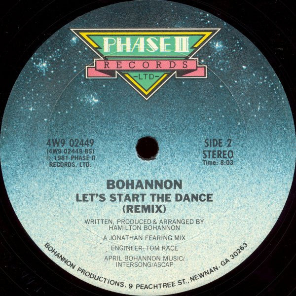 Bohannon* : Let's Start II Dance Again (12")