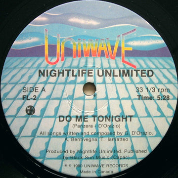 Nightlife Unlimited : Do Me Tonight (12", Single)
