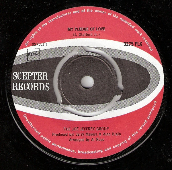 The Joe Jeffrey Group : My Pledge Of Love / Margie (7", Single)