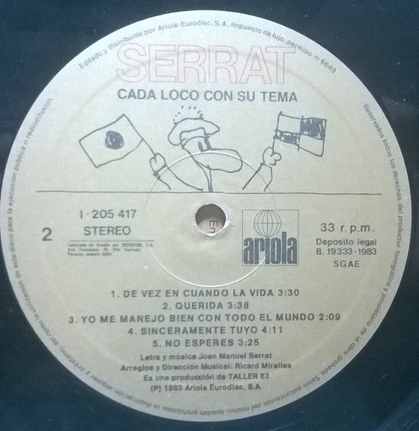 Joan Manuel Serrat : Cada Loco Con Su Tema (LP, Album, Gat)
