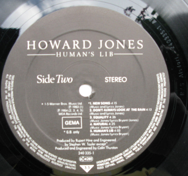 Howard Jones : Human's Lib (LP, Album)
