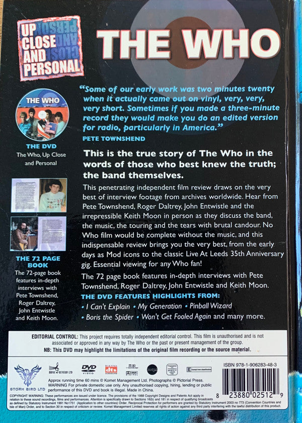 The Who : Up Close And Personal (DVD, Unofficial, PAL)