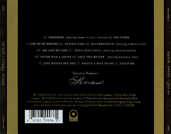 Keith Sweat : Just Me (CD, Album)