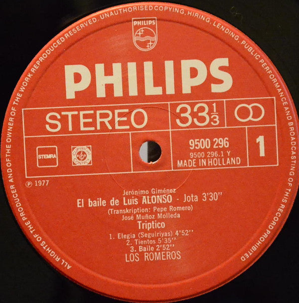 The Romeros - Gerónimo Giménez / José Muñoz Molleda / Federico Moreno Torroba : Los Romeros Spielen Klassische Kompositionen Für Vier Gitarren (LP, Album)