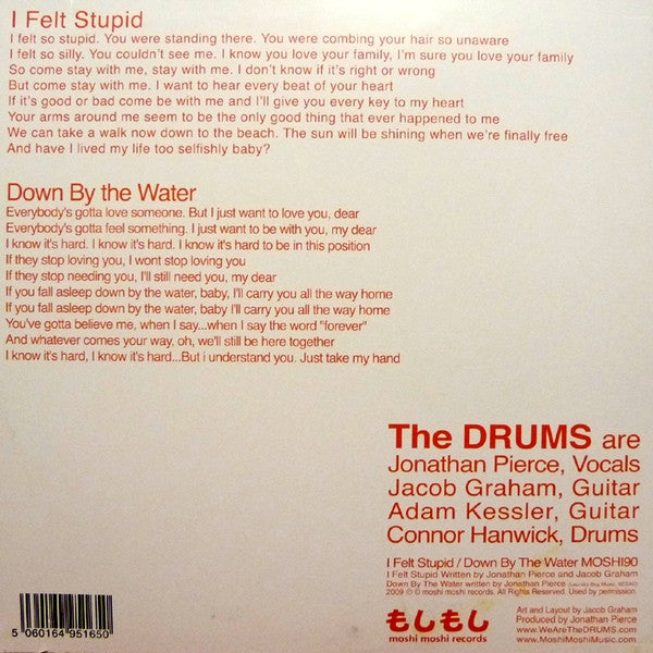 The Drums (2) : I Felt Stupid / Down By The Water (7", Single)