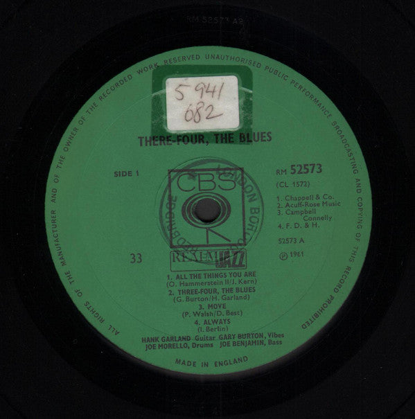 Hank Garland & Gary Burton : Three-Four The Blues (LP, RE)