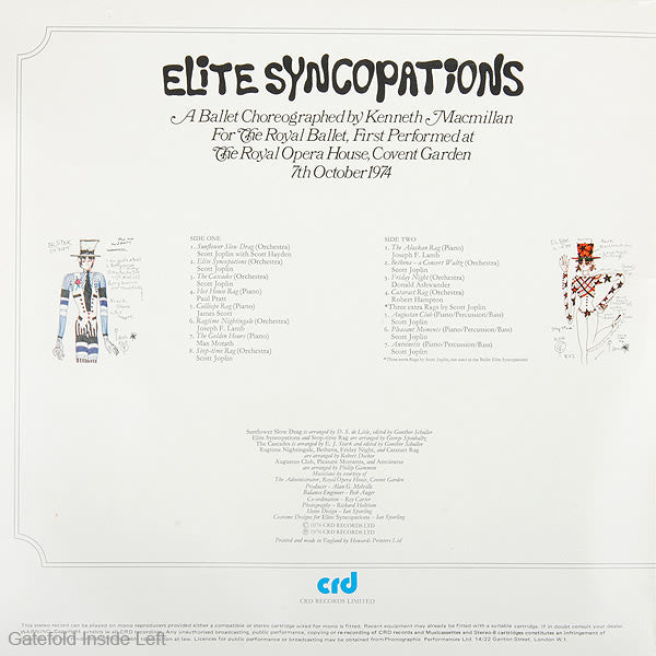 Musicians From The Orchestra Of The Royal Ballet Conducted From The Piano By Philip Gammon : Elite Syncopations (LP, Album, Gat)