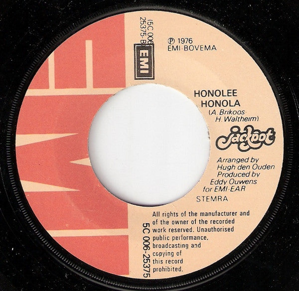 Jackpot : Sing My Love Song / Honolee Honola (7")