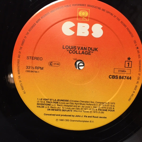 Louis Van Dijk : Collage (LP, Comp)