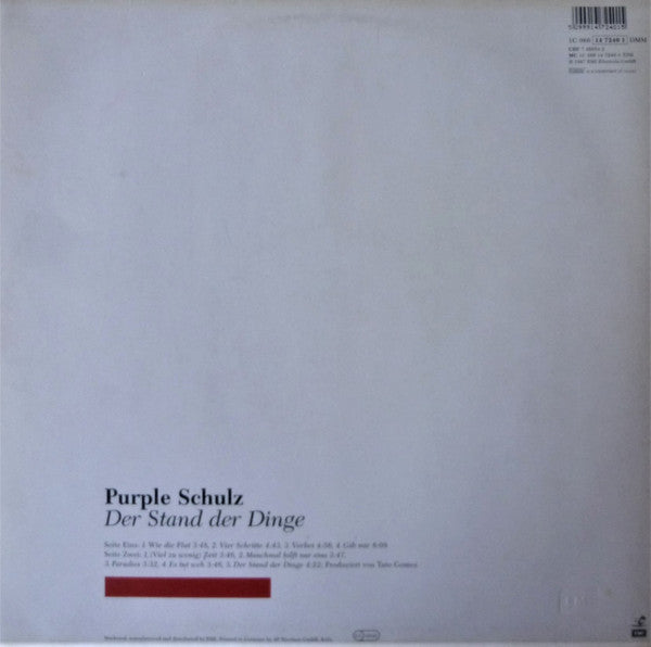 Purple Schulz : Der Stand Der Dinge (LP, Album)