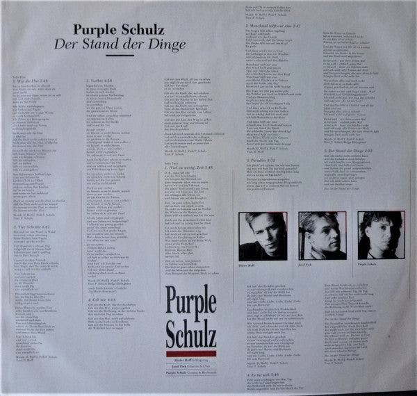 Purple Schulz : Der Stand Der Dinge (LP, Album)