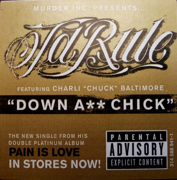 Ja Rule : Down A** Chick (12", Single, Promo)
