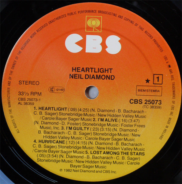 Neil Diamond : Heartlight (LP, Album)