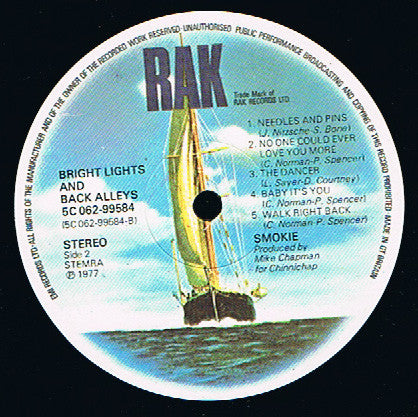 Smokie : Bright Lights And Back Alleys (LP, Album)