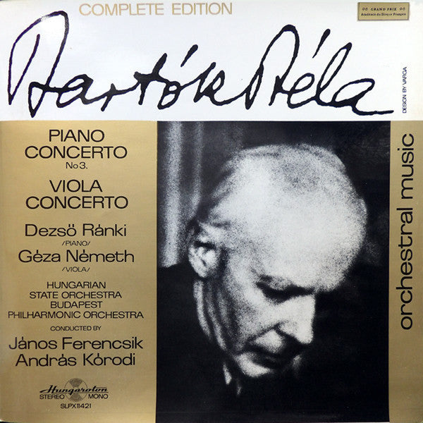 Béla Bartók : Oeuvres Complètes (édition Originale Hongroise) Coffret N°8 (Box, Comp + 4xLP)
