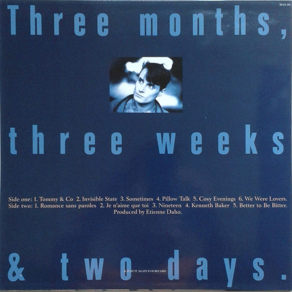 Bill Pritchard : Three Months, Three Weeks & Two Days (LP, Album)