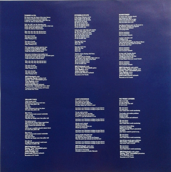 Bill Pritchard : Three Months, Three Weeks & Two Days (LP, Album)