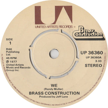 Brass Construction : We (7")