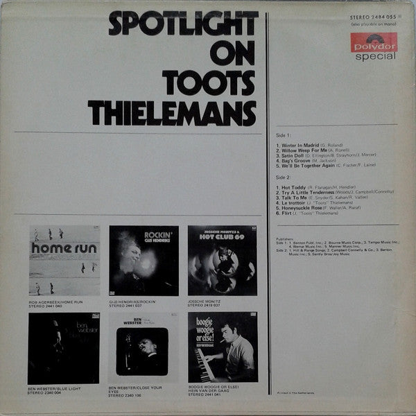 Toots Thielemans : Spotlight On Toots Thielemans (LP, Album, RE)