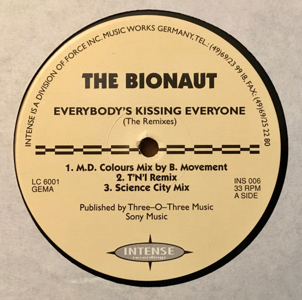 The Bionaut : Everybody's Kissing Everyone (The Remixes) (12")