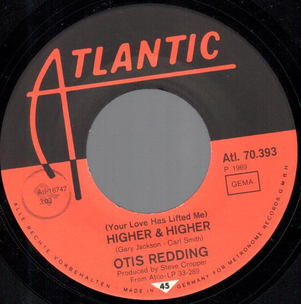 Otis Redding : (Your Love Has Lifted Me) Higher & Higher (7", Single)