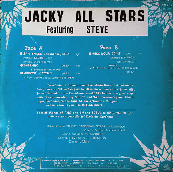 Jacky All Stars Featuring Serge Steve : In Caribbean Experience (LP, Album)