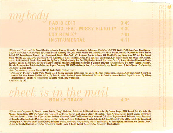 LSG : My Body (CD, Single)