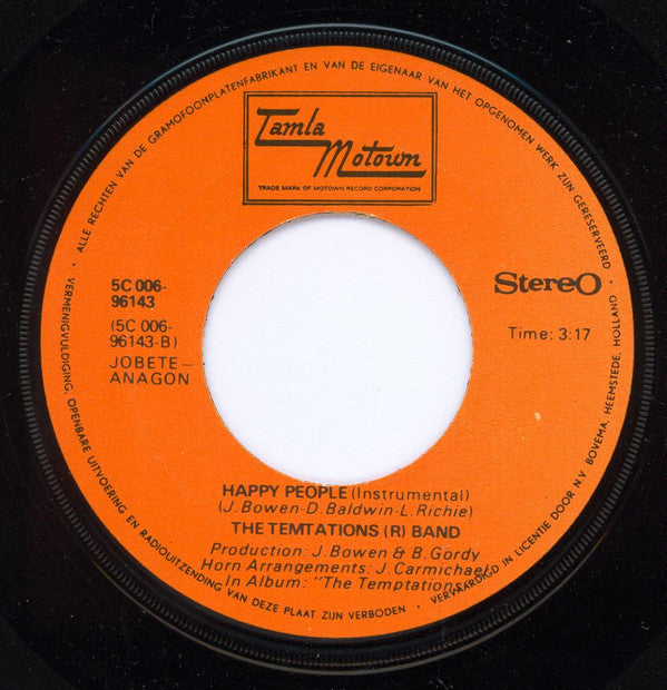 The Temptations : Happy People (7")