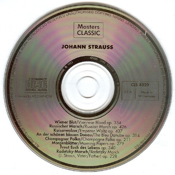 Johann Strauss Jr. - Wiener Volksopernorchester Dir./Cond.: Peter Falk (2), Royal Philharmonic Orchestra Dir./Cond.: Norman Sattler : Neujahrskonzert = New Year's Concert (CD, Comp)