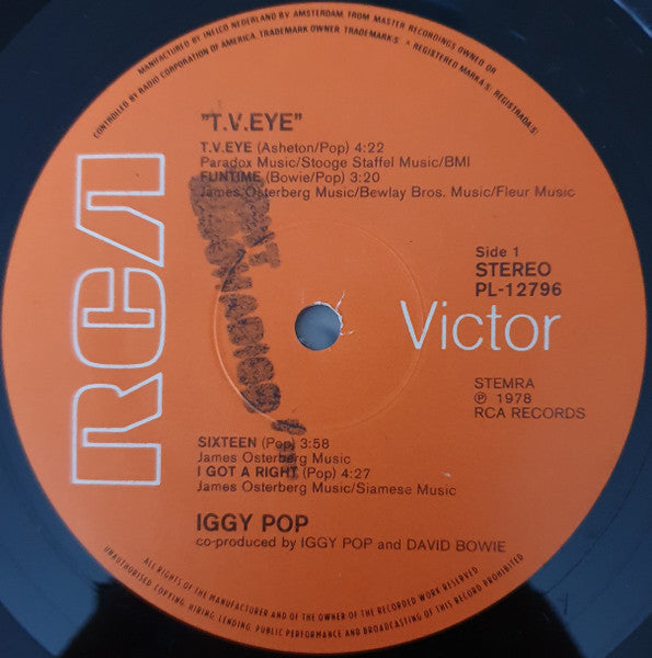 Iggy Pop : TV Eye 1977 Live (LP, Album)