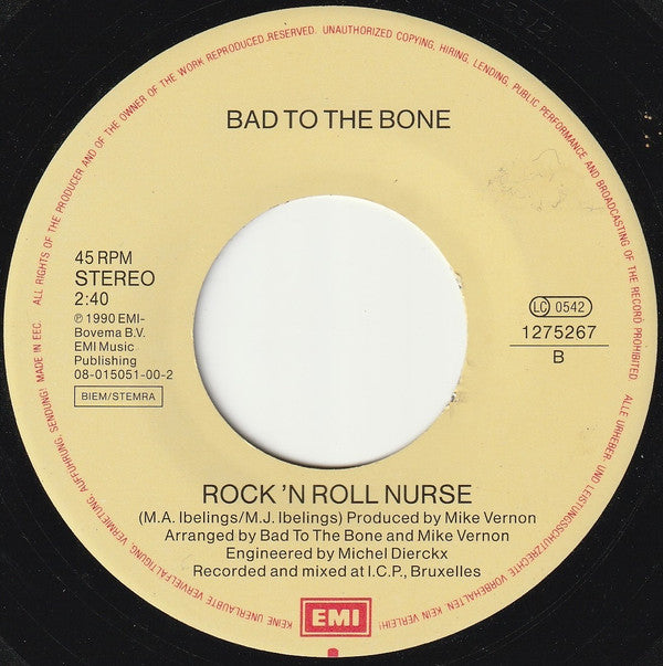 Bad To The Bone : Black Tears (7", Single)