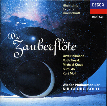 Wolfgang Amadeus Mozart - Uwe Heilmann, Ruth Ziesak, Michael Kraus, Sumi Jo, Kurt Moll, Wiener Philharmoniker, Georg Solti : Die Zauberflöte • Highlight • Extraits • Querschnitt (CD, Comp, RE, RP, PMD)