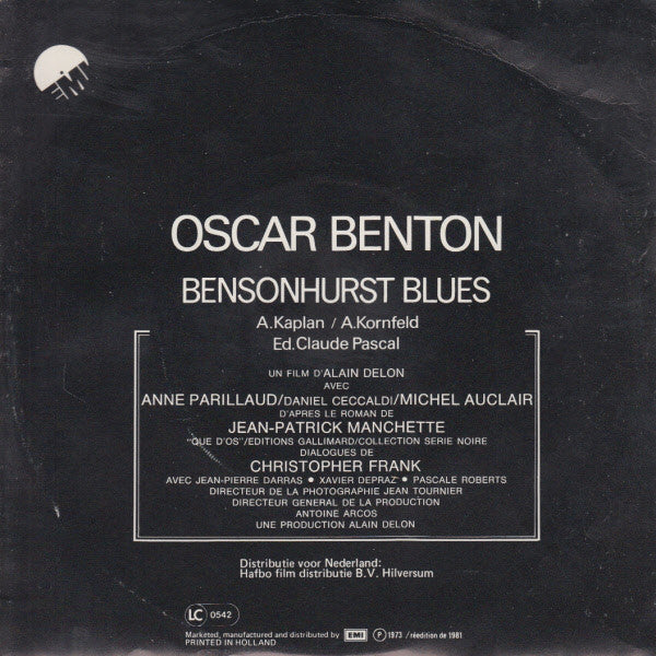 Oscar Benton : Bensonhurst Blues (7", RE)