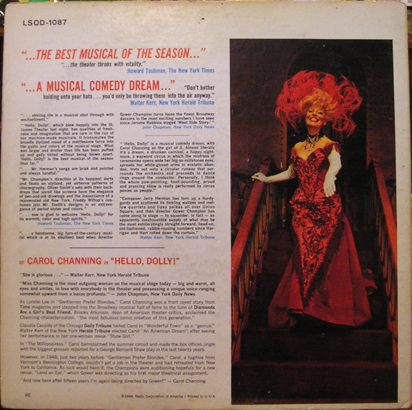 David Merrick (2) Presents Carol Channing : Hello, Dolly! (The Original Broadway Cast Recording) (LP, Gat)